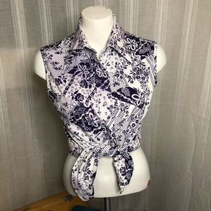 70s 60s Vintage Sears Dagger Collar Button Up